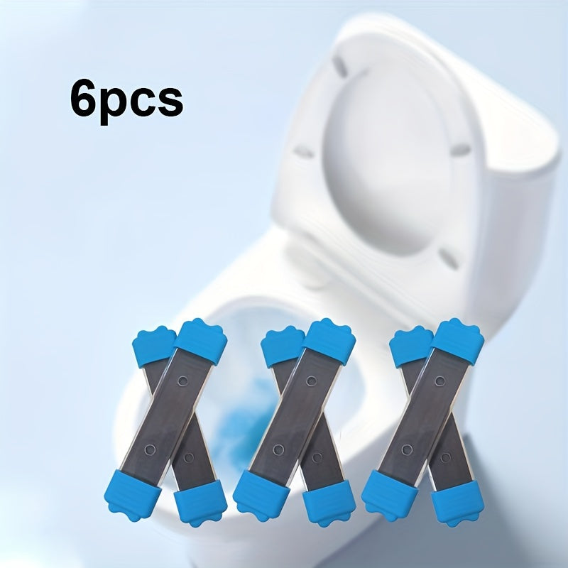 Toilet Bowl Cleaner 6pcs Magnetic - Chemical-Free Stain Removal, Ideal for Home, School, Hotel & Apartment Use, Efficient in Hard Water
