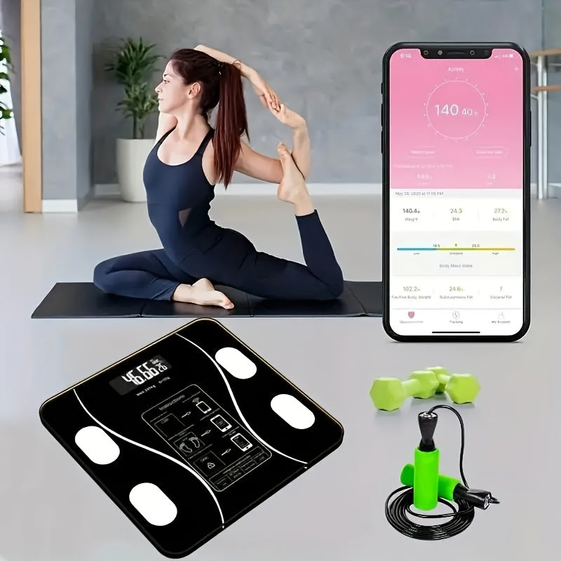 Smart Wireless LED Weight Scale with Durable Battery - Track Your Progress, Ideal for Daily Fitness & Family Use, USB Rechargeable