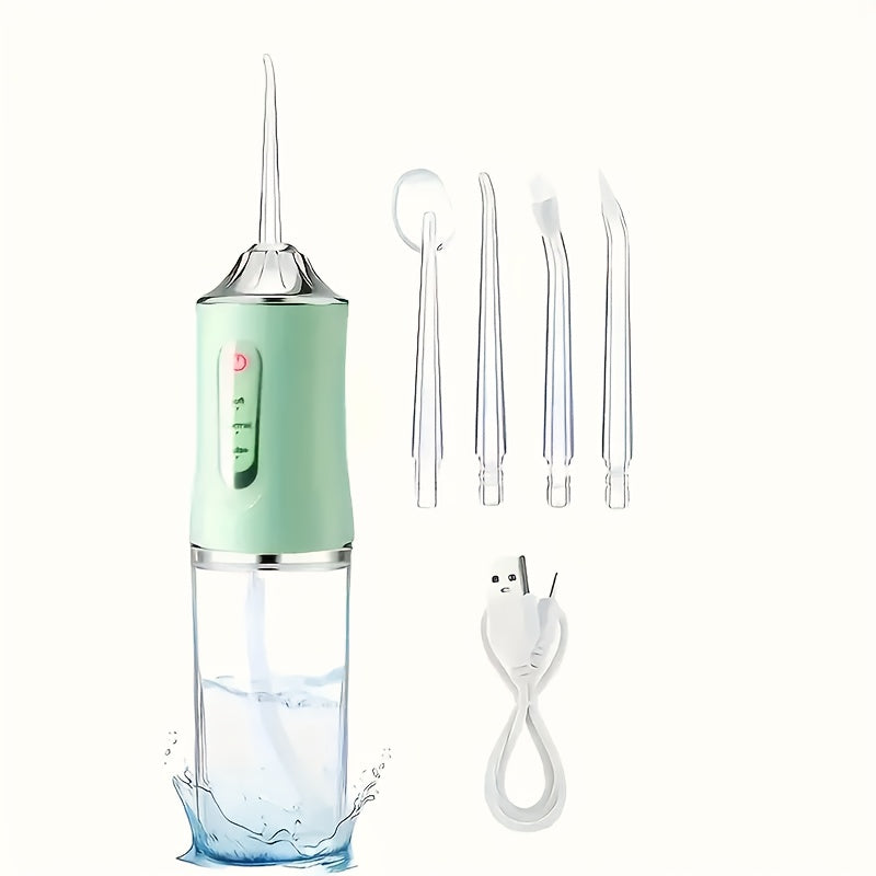 USB Rechargeable Water Flosser With 800mAh Lithium Battery - 3 Modes, 4 Nozzles For Deep Clean & Oral Health, Perfect For Travel & Home Use