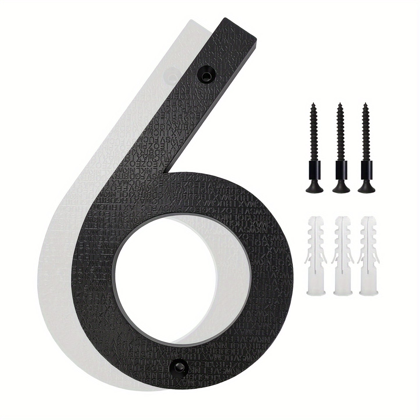 1 Pack 8 Inch Modern House Numbers - Durable Outdoor Yard Decor - High-Contrast 911 Visibility Signage - Sleek Black Finish with Nail Kits Included for Wall, Door, Garage, Gate