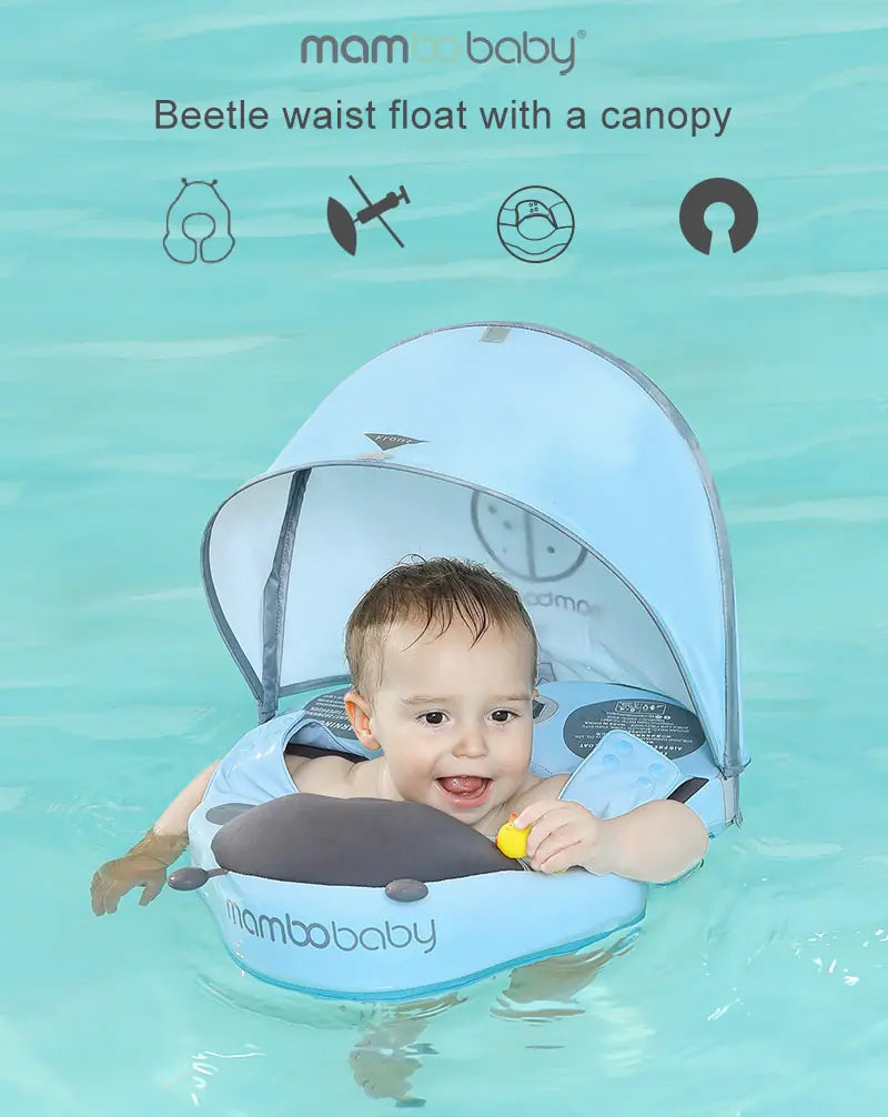 Baby Pool Float Ring With Sunshade