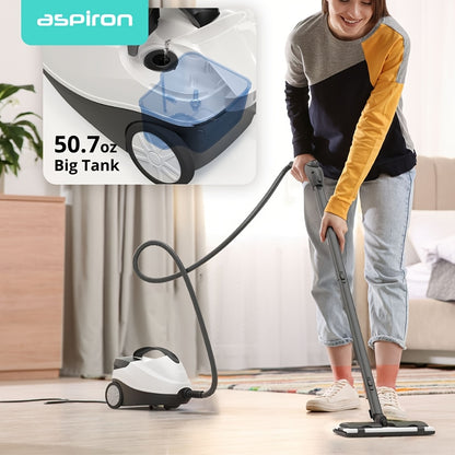 Steam Cleaner Powerful Multipurpose Portable Heavy Duty Steamer For Carpets, Floors, Cars, Tiles, And Grout Cleaning, 293° steam Temp With 70S Heat Up, 58 PSI Steam Pressure, 19.6 Feet Power Cord, Deep Continuous On-Demand S