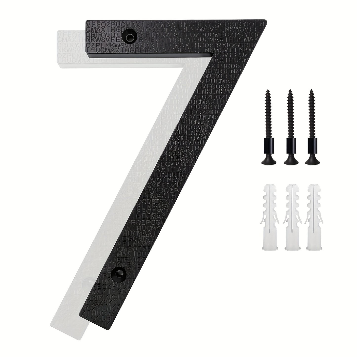 1 Pack 8 Inch Modern House Numbers - Durable Outdoor Yard Decor - High-Contrast 911 Visibility Signage - Sleek Black Finish with Nail Kits Included for Wall, Door, Garage, Gate