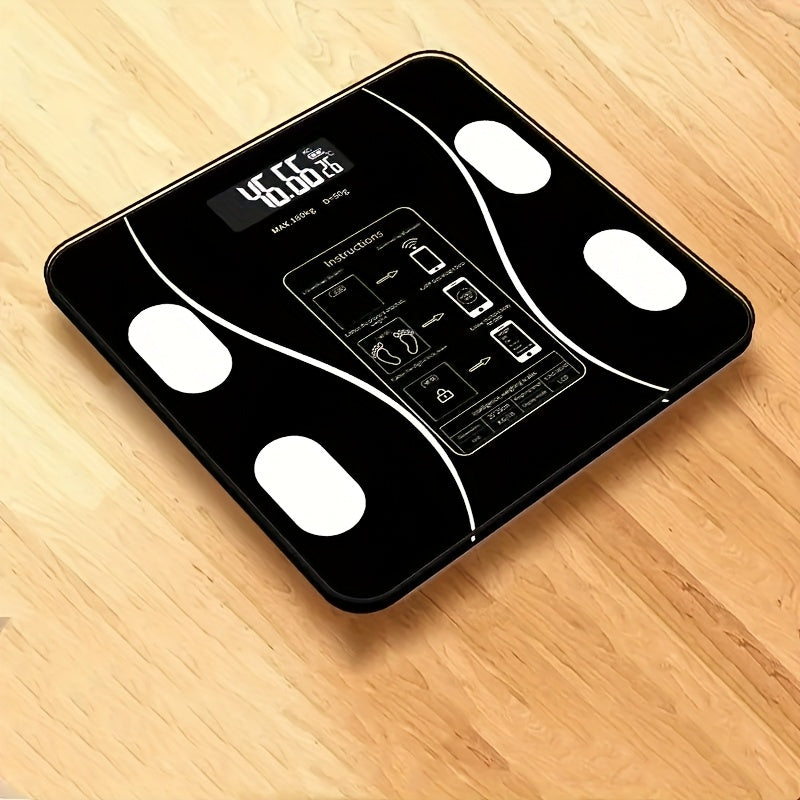 Smart Wireless LED Weight Scale with Durable Battery - Track Your Progress, Ideal for Daily Fitness & Family Use, USB Rechargeable