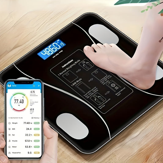 Smart Wireless LED Weight Scale with Durable Battery - Track Your Progress, Ideal for Daily Fitness & Family Use, USB Rechargeable