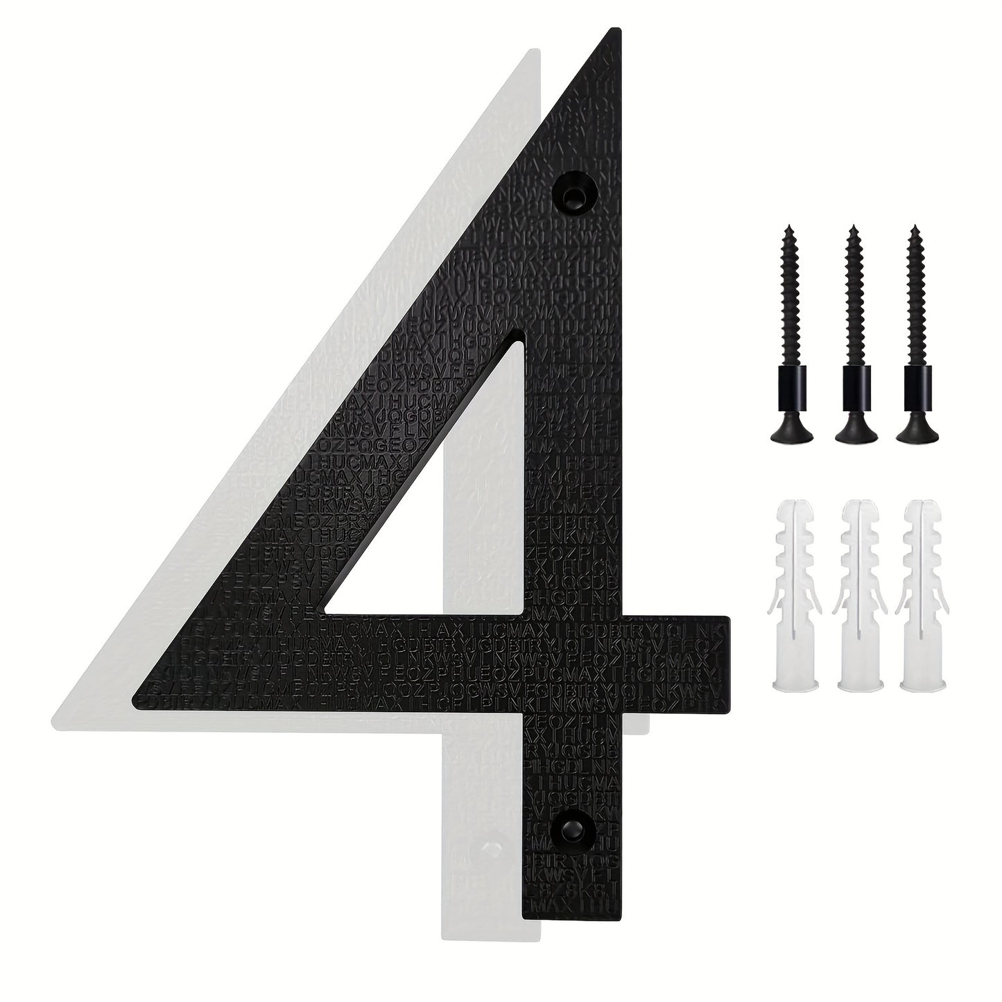 1 Pack 8 Inch Modern House Numbers - Durable Outdoor Yard Decor - High-Contrast 911 Visibility Signage - Sleek Black Finish with Nail Kits Included for Wall, Door, Garage, Gate