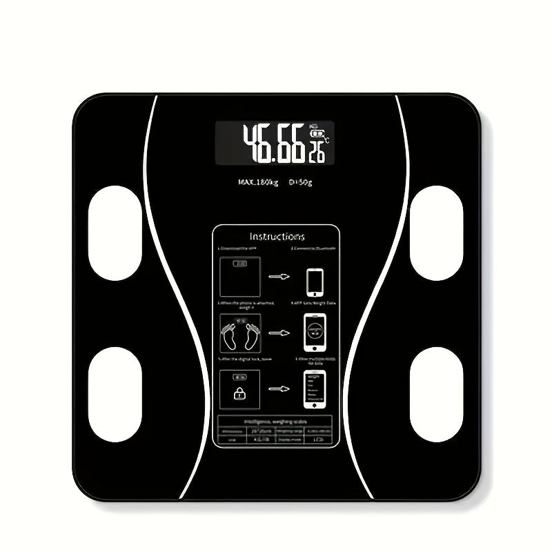 Smart Wireless LED Weight Scale with Durable Battery - Track Your Progress, Ideal for Daily Fitness & Family Use, USB Rechargeable