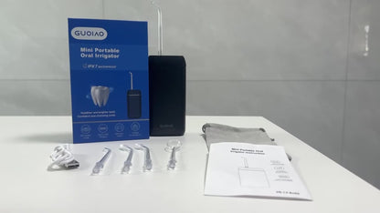 Portable Water Flosser Cordless Teeth Oral Irrigator With 140ML Telescopic Water Tank Waterflosser, 3 Modes And 5 Tips, IPX7 Waterproof Oral Irrigator With Travel Bag