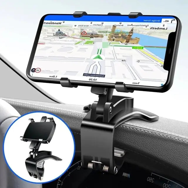 360° Car Rearview Mirror Phone Holder